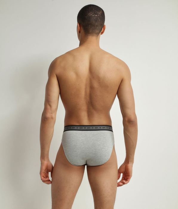 DIM Pack of 2 briefs men's Black Pearl Grey organic cotton Dim Good