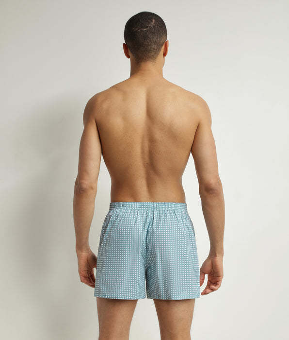 DIM Pack of 2 boxer shorts men's Red Green organic cotton Vichy pattern Dim Good