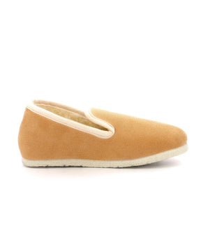 Ultra-soft beige and off-white slippers