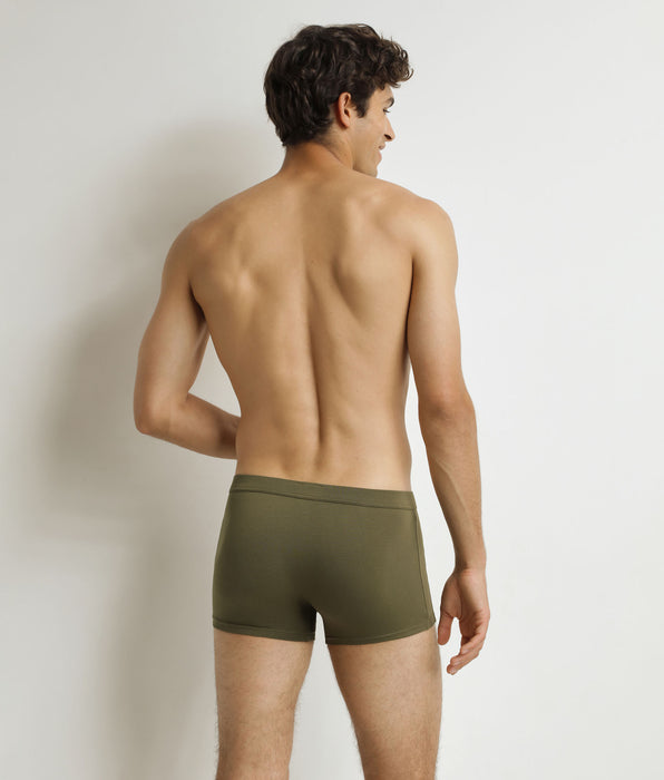 DIM Men's Boxer Classic Cotton Camouflage Green