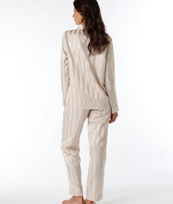 DIM Long open satin almond pajama for women