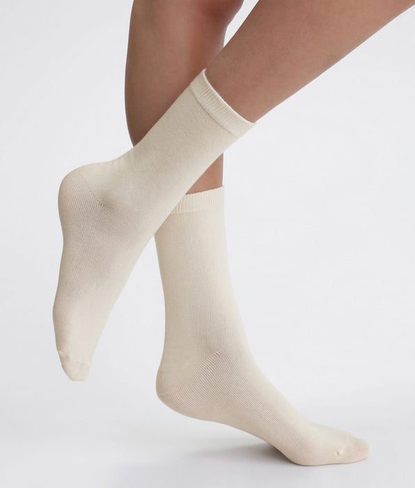 DIM Pack of 2 pairs of women's Cream Thermo Fleece socks