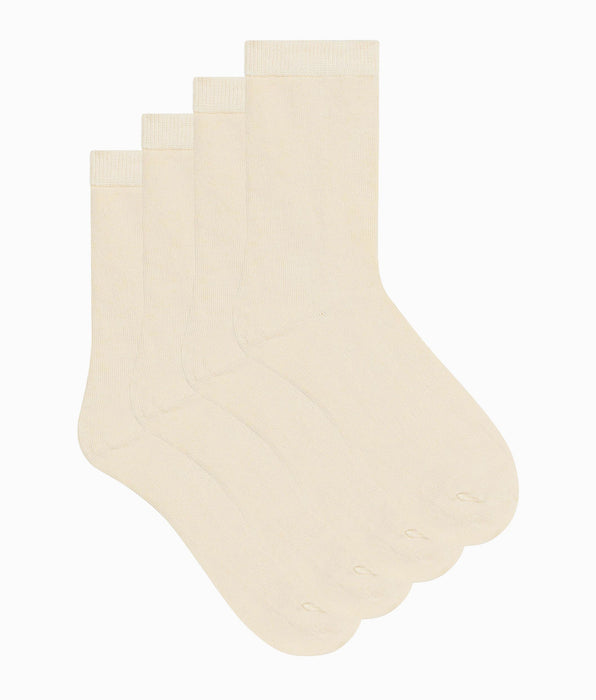 DIM Pack of 2 pairs of women's Cream Thermo Fleece socks