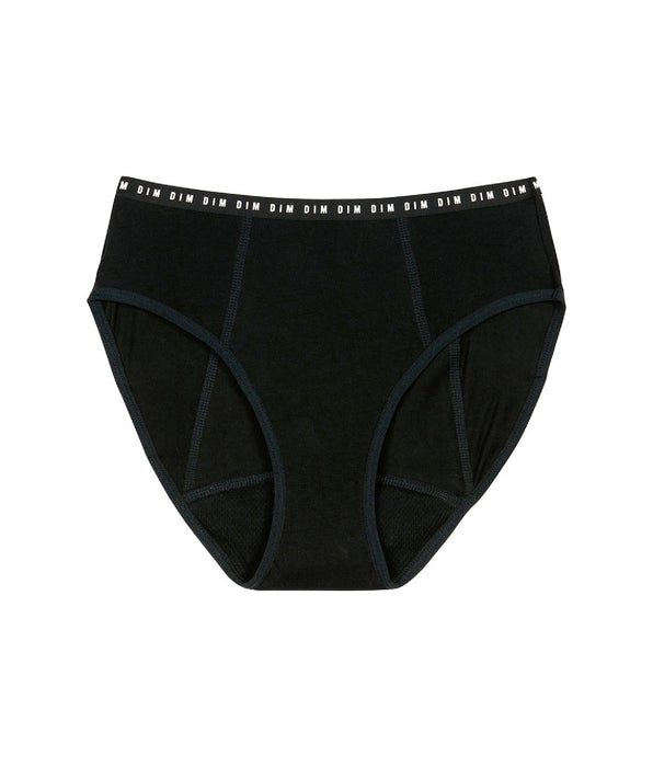 DIM Girls' organic cotton period briefs Black Heavy flow Dim My Protect