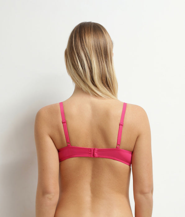 DIM Dim Féminine full-cup bra in fuchsia floral lace and mesh