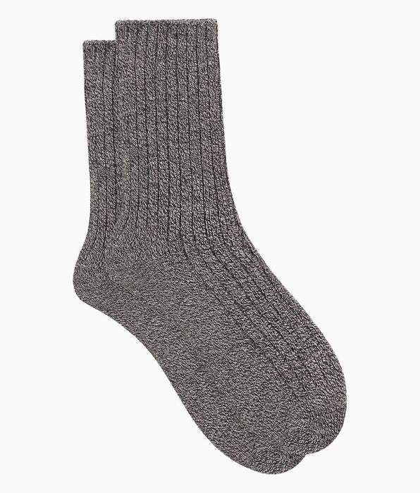 DIM Women's plain rib knit socks Heather Grey Dim Bamboo