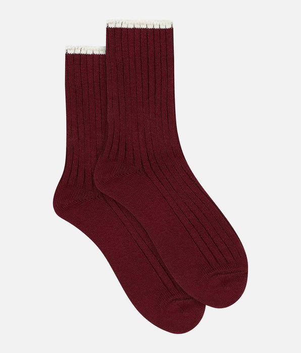 DIM Women's Fig ribbed Bamboo socks