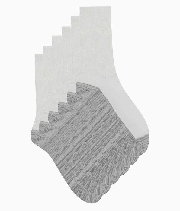 DIM Pack of 3 pairs of men's cotton socks White Grey EcoDim Sport