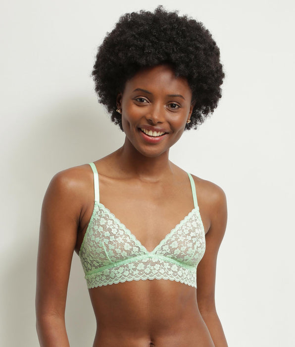 DIM Green Water floral lace triangle bra Daisy Lace