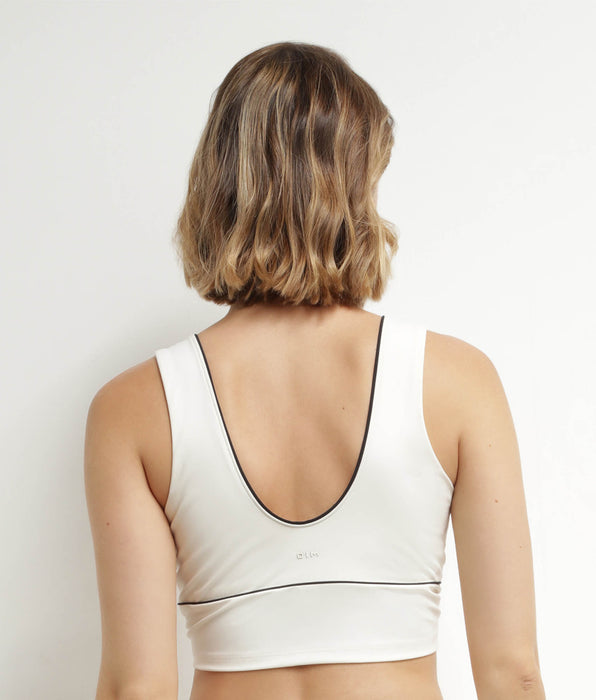 DIM Long bra in sculpting microfibre Ecru Dim Move
