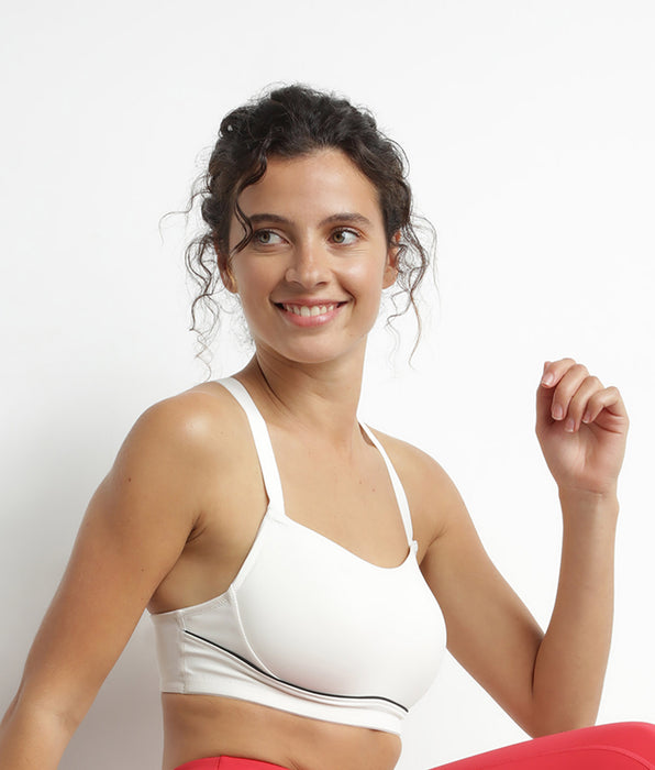 DIM Sculpting microfiber sports bra Ecru Dim Move