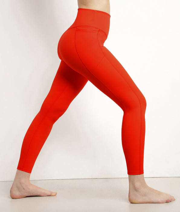 DIM Women's sports leggings in Orange microfibre Dim Move