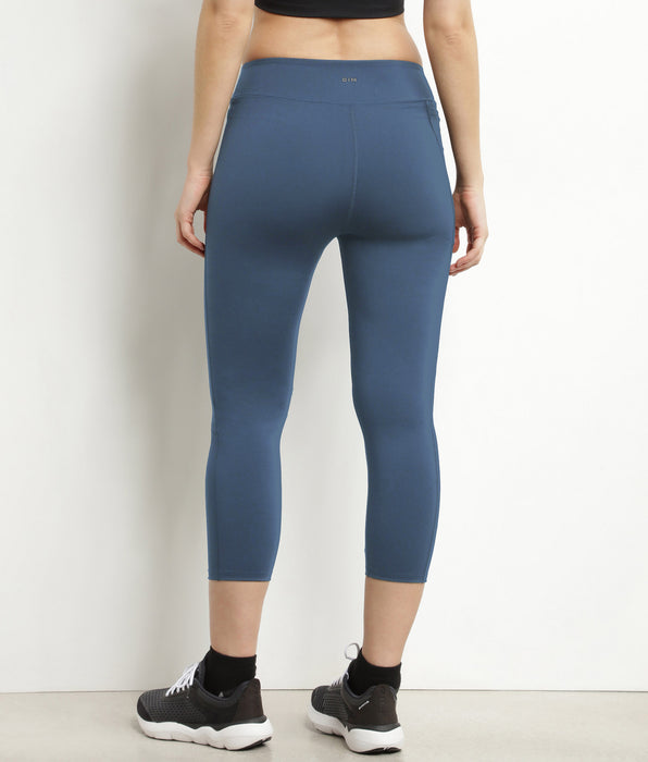DIM Women's microfiber short leggings Blue Jean Dim Move