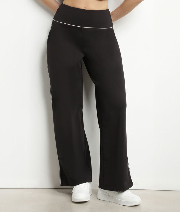 DIM Women's stretch jersey wide-leg sports trousers Black Dim Move
