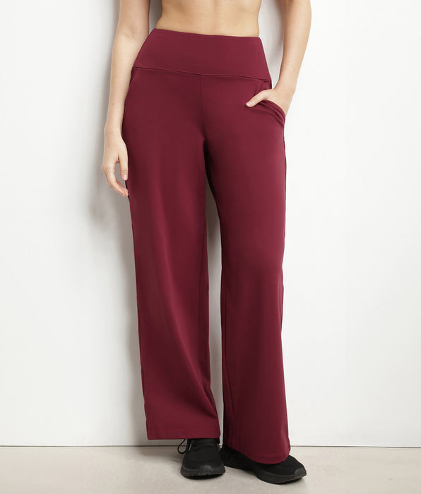 DIM Women's stretch jersey wide-leg sports trousers Bordeaux Dim Move
