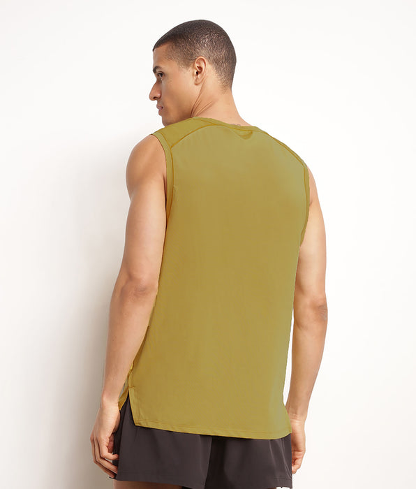 DIM Men's sports tank top in breathable material Olive Dim Move