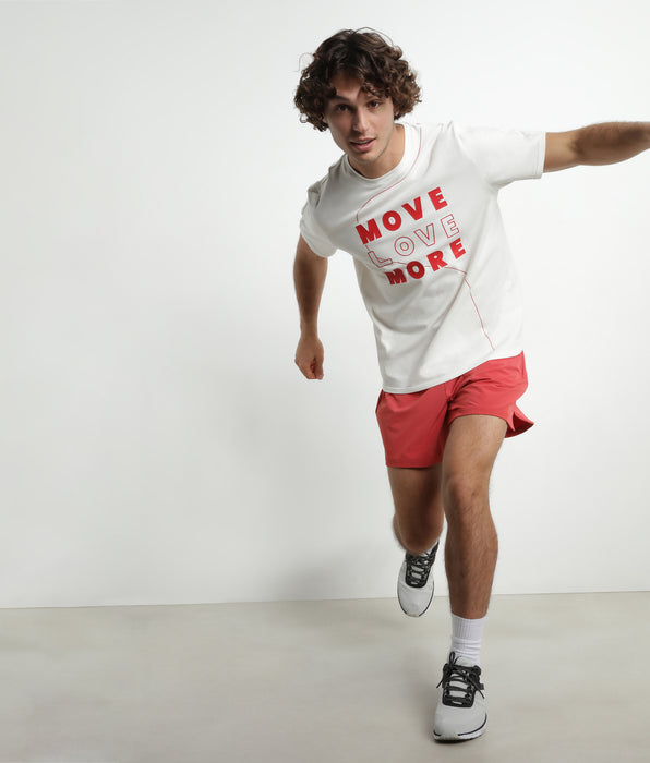 DIM Men's sports shorts in breathable fabric Dim Move Red