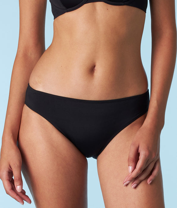 DIM Midi Bikini Bottom Essential Micro in Black Microfiber