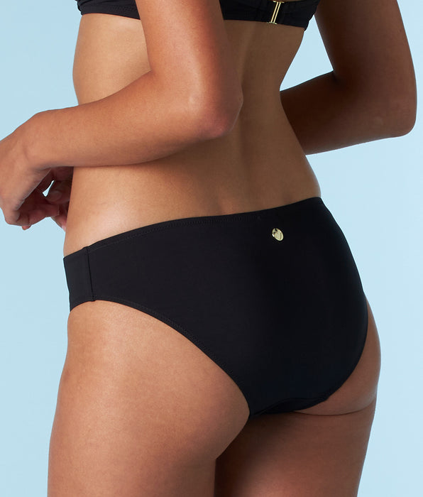 DIM Midi Bikini Bottom Essential Micro in Black Microfiber