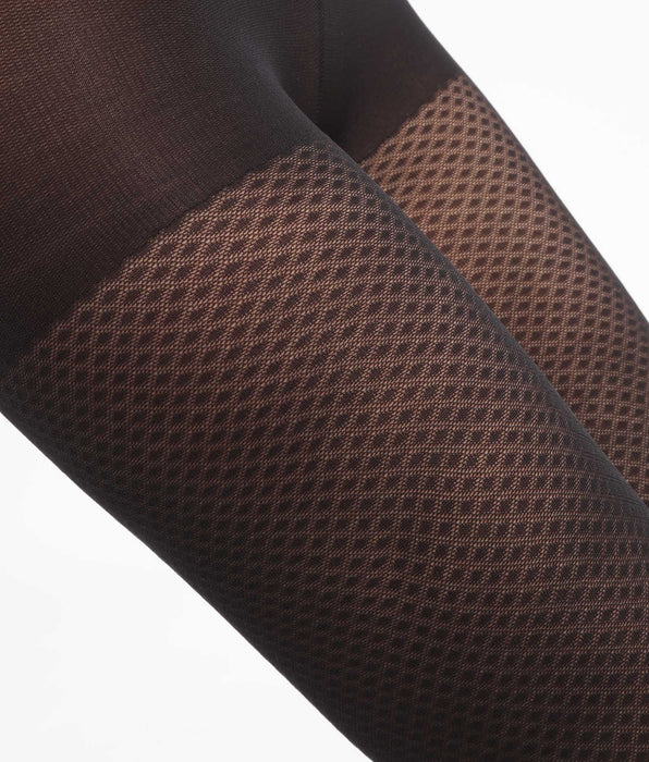 DIM Women's sheer diamond pattern tights Black Dim Style