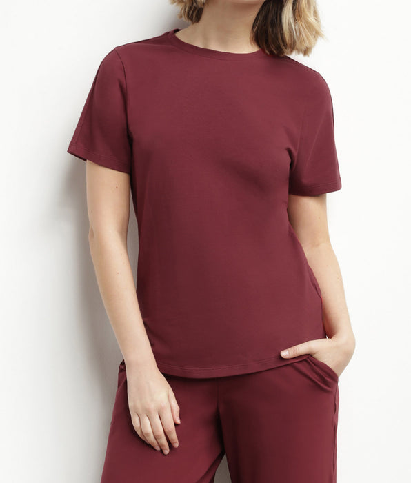 DIM Thermoregulating women's sports T-shirt in Bordeaux jersey Dim Move