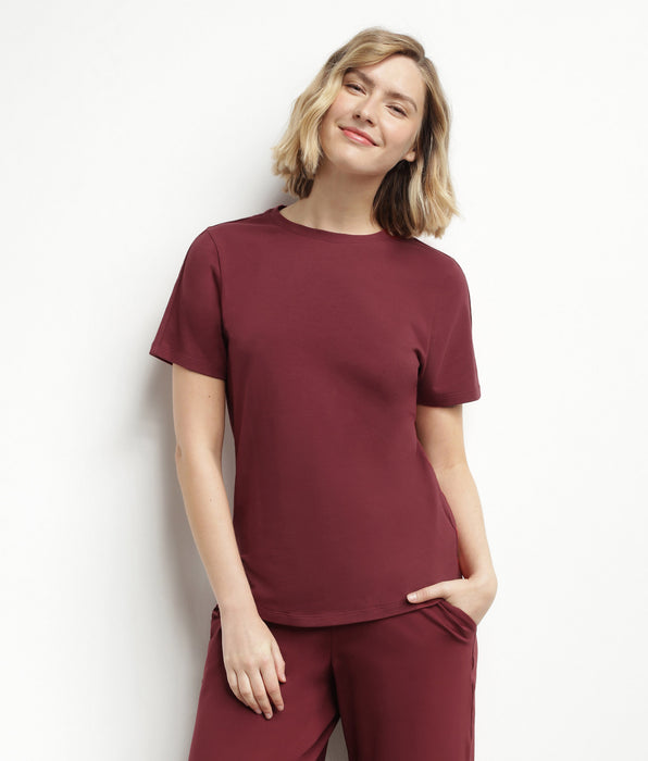 DIM Thermoregulating women's sports T-shirt in Bordeaux jersey Dim Move