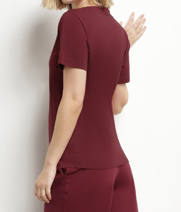 DIM Thermoregulating women's sports T-shirt in Bordeaux jersey Dim Move