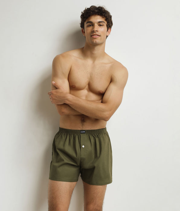 DIM Men's green tennis shorts Cotton Stretch