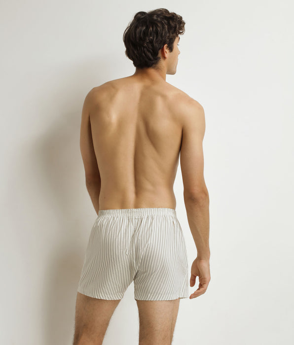 DIM Men's blue striped stretch cotton boxer shorts