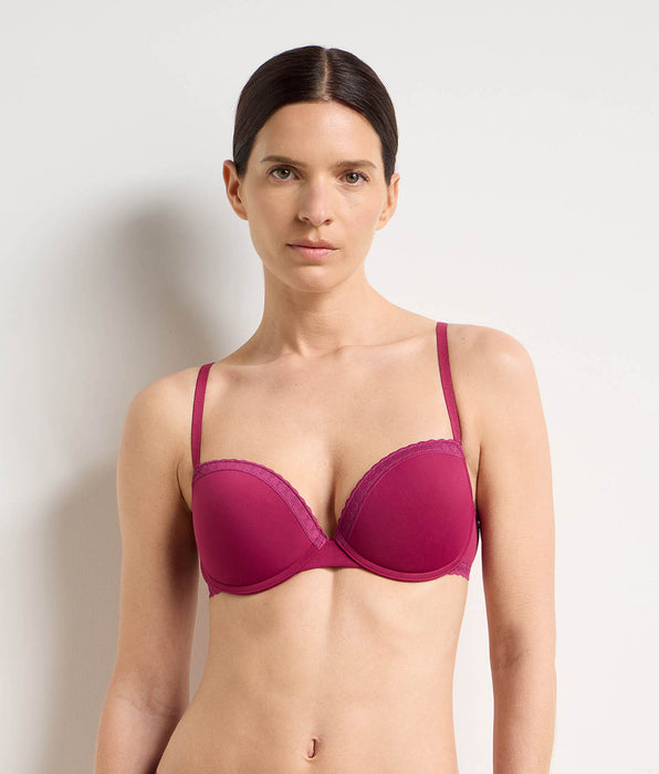 DIM Intense raspberry padded balconette bra Daily Micro