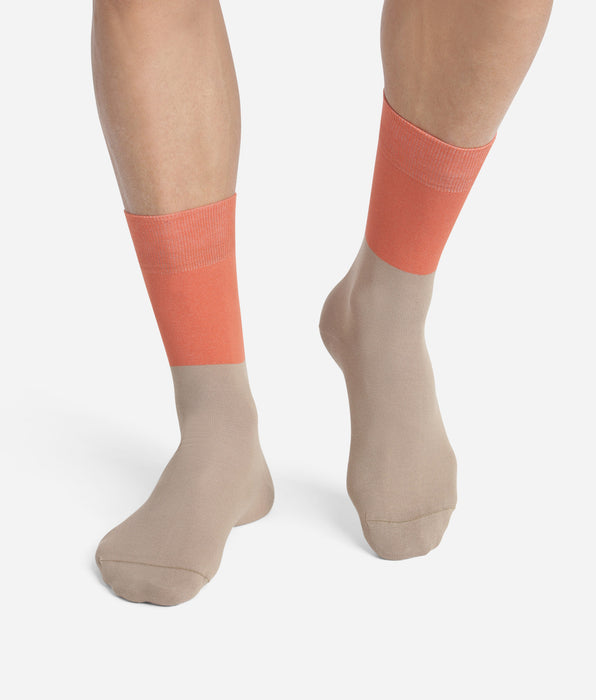 DIM Praline colorblock effect cotton men's socks Dim Mode