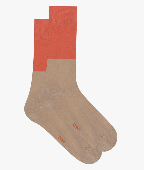 DIM Praline colorblock effect cotton men's socks Dim Mode
