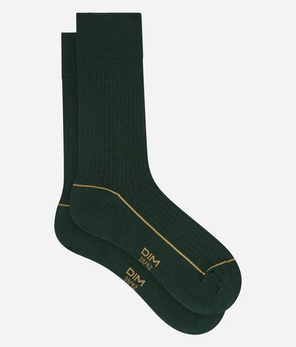 DIM Men's navy blue cotton socks La Mode Côtelée