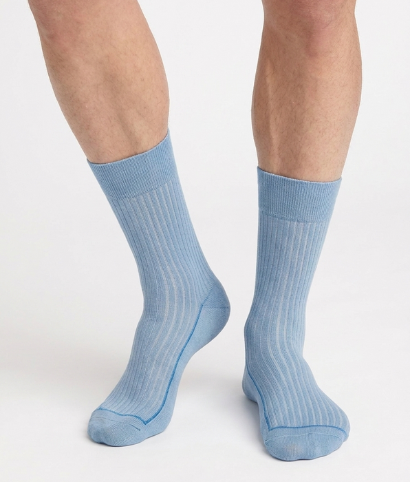 DIM Men’s olive green cotton socks La Mode Côtelée