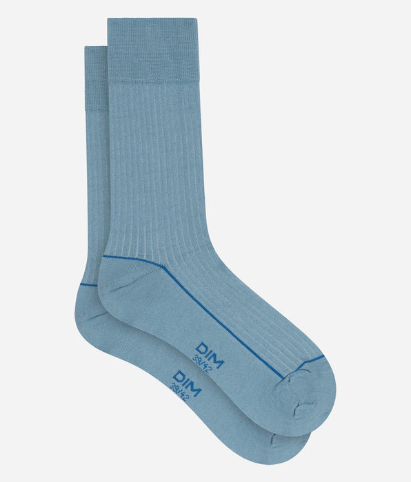 DIM Men’s olive green cotton socks La Mode Côtelée