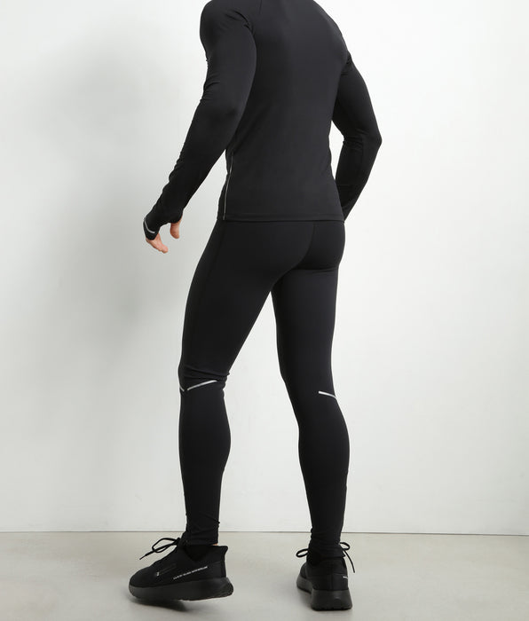 DIM Men's sports top with high collar in black microfiber Dim Move