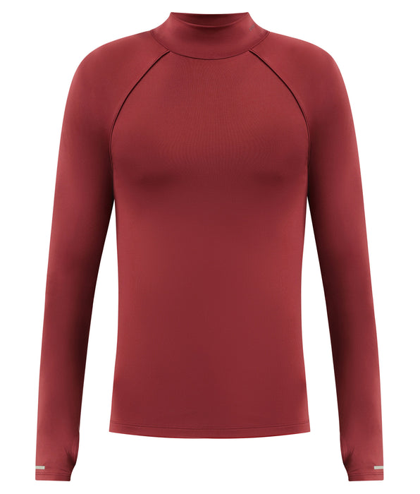 DIM Men's sports top with high collar in Bordeaux microfiber Dim Move