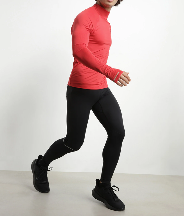 DIM Men's sports top with high collar in microfiber Dim Move Red