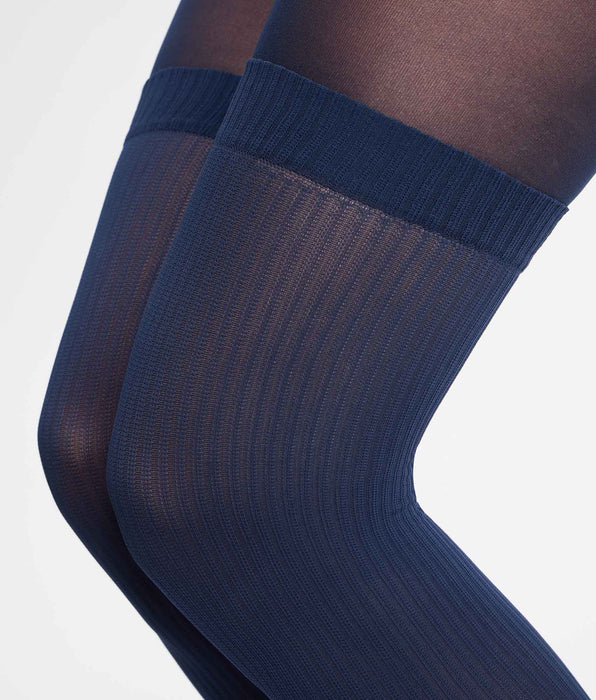 DIM Navy trompe-l’œil fancy tights 25/45D Style