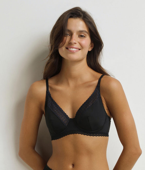 DIM Underwired basket bra Black Daily Micro