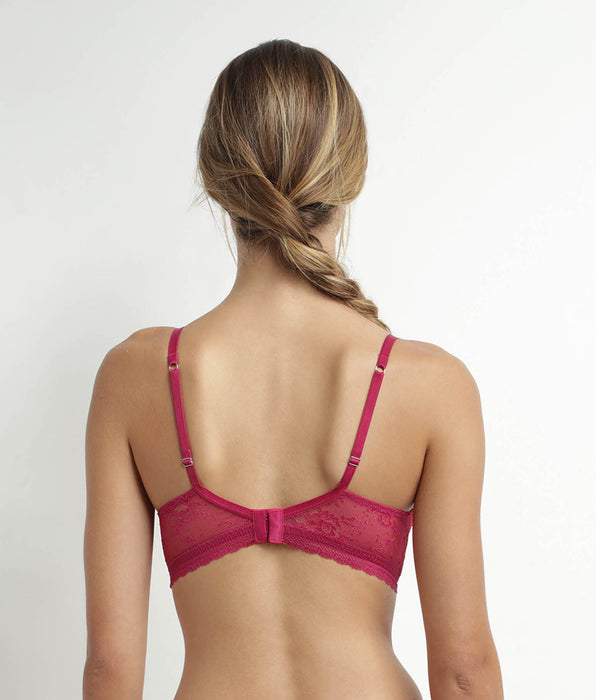 DIM Fuchsia floral lace underwired bra Dim Romance
