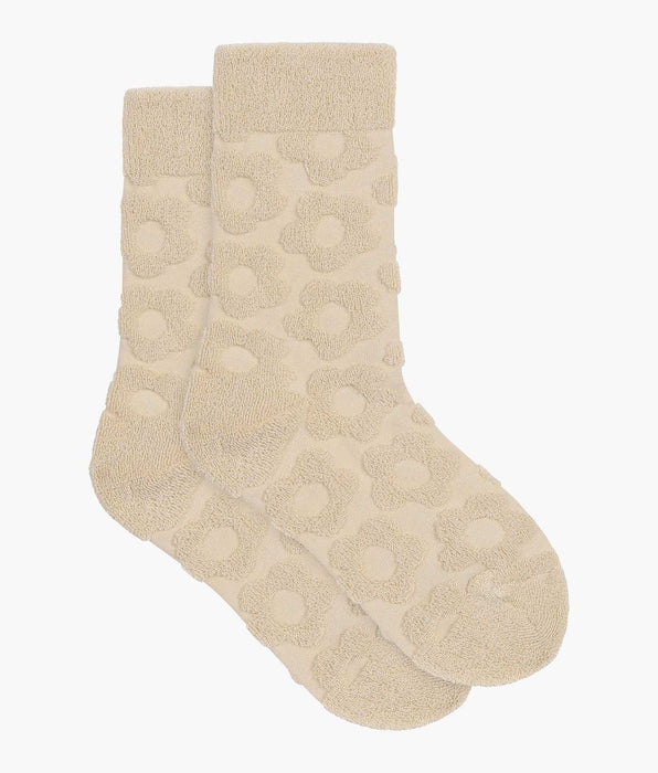 DIM Women's Cream Floral Socks Dim Fashion