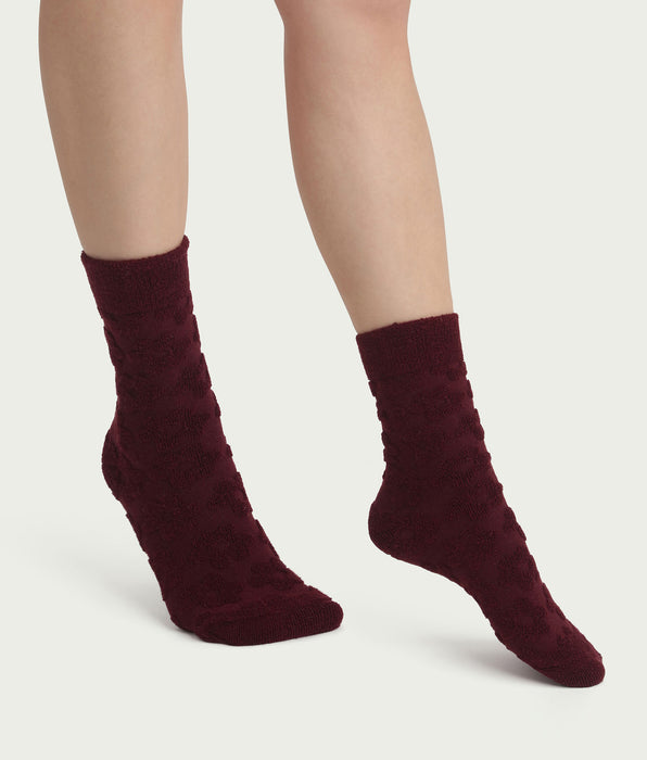 DIM Women's fig terry socks with flowers Dim Mode