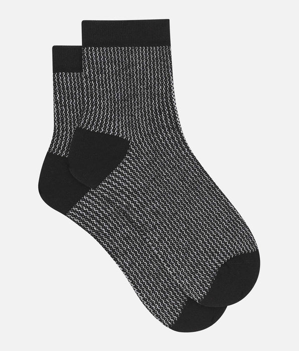 DIM Women's black and silver Lurex socks Dim Mode