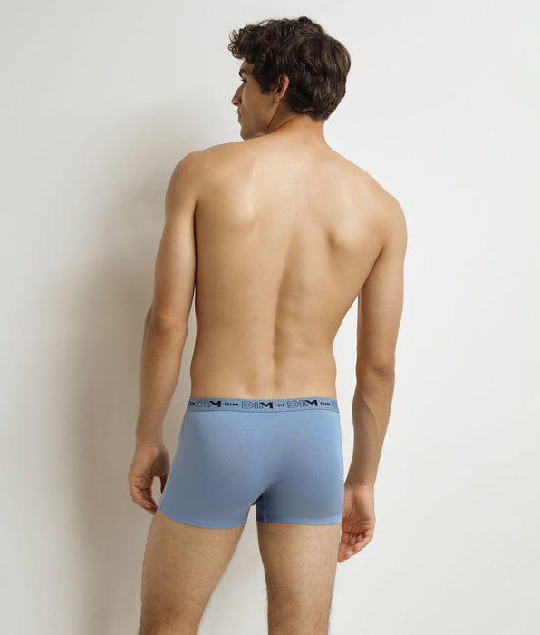 DIM Pack of 3 men's boxer shorts Grey Blue Black Organic Stretch Cotton