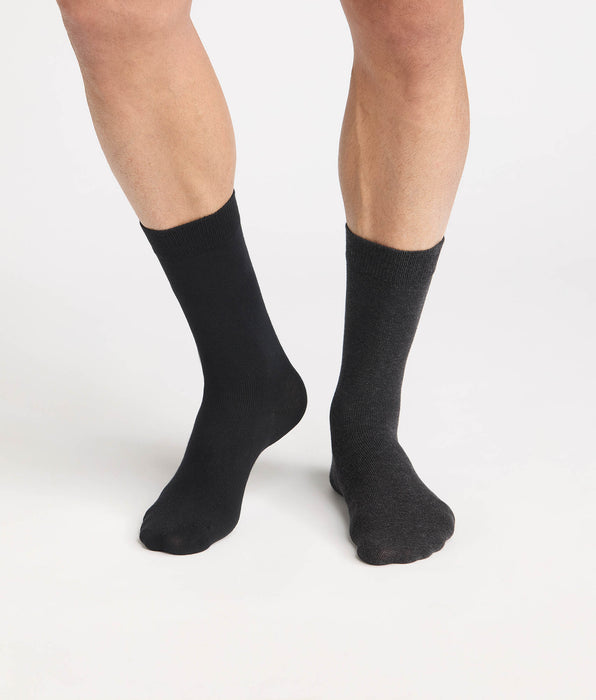 DIM Pack of 2 men's Thermo anthracite grey cotton socks