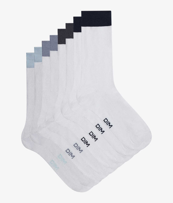 DIM Pack of 4 pairs of men's socks White EcoDim Mode