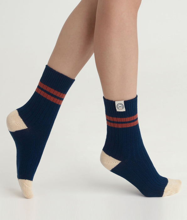 DIM Women's colorblock socks Blue Dim x Inès de La Fressange
