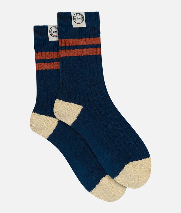 DIM Women's colorblock socks Blue Dim x Inès de La Fressange