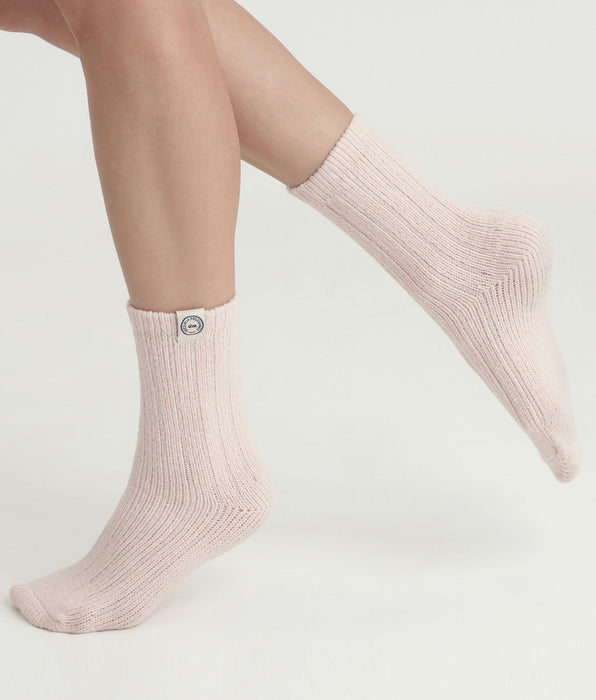 DIM Women's pink ribbed socks Dim x Ines de La Fressange